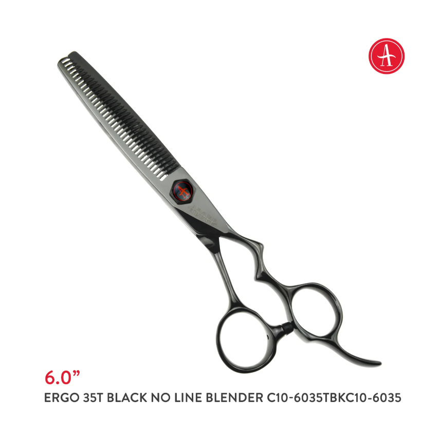 Above Ergo 35T Thinning Shears Black - 6"