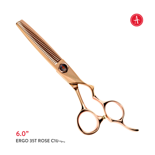 Above Ergo 35T Thinning Shears Rose Gold - 6"