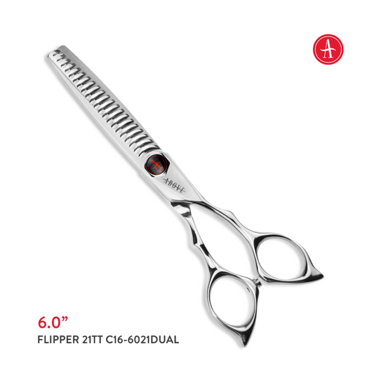 Above Flipper 21 TT (Dual Tooth) Blending Shears - 6"